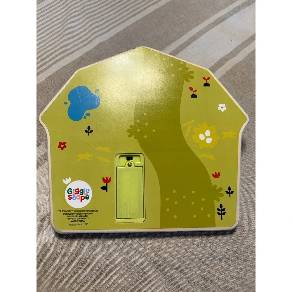 Gigglescape Wooden Farm‎ Animal Sound Puzzle Chunky Pieces Target Barn Toy 8pc
